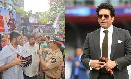 ‘സച്ചിന്‍റെ ഭാരതരത്ന തിരിച്ചെടുക്കണം’; മുംബൈയിലെ വസതിക്ക്​ പുറത്ത്​ പ്രതിഷേധിച്ചവർ അറസ്റ്റിൽ​