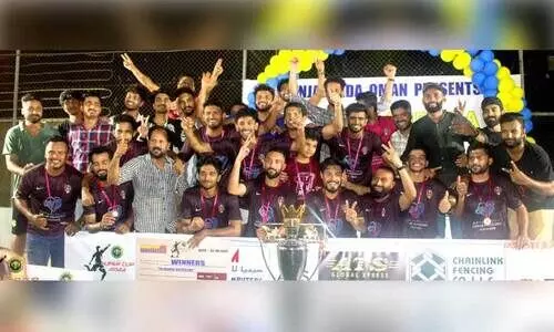 മ​ഞ്ഞ​പ്പ​ട സൂ​പ്പ​ർ ക​പ്പ്‌ 2023ൽ ​ജേ​താ​ക്ക​ളാ​യ മ​സ്‌​ക​ത്ത്​ ഹാ​മേ​ഴ്‌​സ് എ​ഫ്‌.​സി