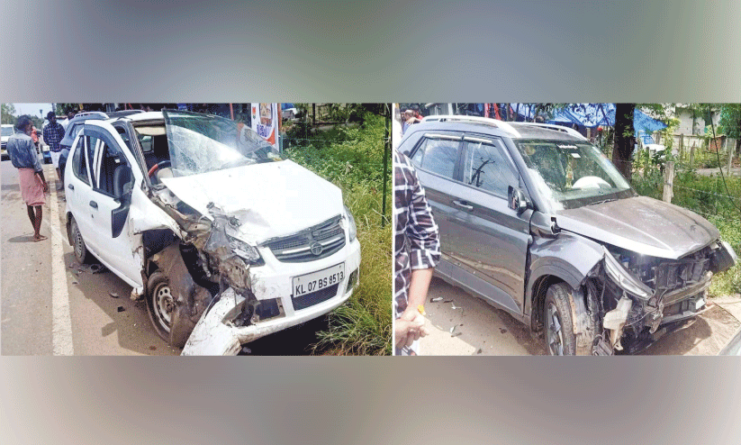 ദേശീയപാതയിൽ രണ്ടിടത്ത് അപകടം; അഞ്ചുപേർക്ക് പരിക്ക് ദേശീയപാതയിൽ രണ്ടിടത്ത് അപകടം; അഞ്ചുപേർക്ക് പരിക്ക്