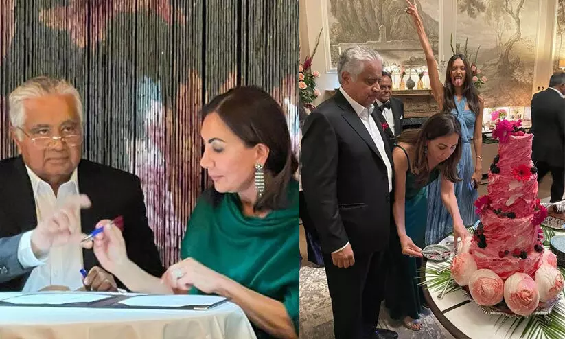 68ാം വയസ്സിൽ ഹരീഷ് സാല്‍വെക്ക് മൂന്നാം വിവാഹം; അതിഥികളായി നിത അംബാനിയും ലളിത് മോദിയും