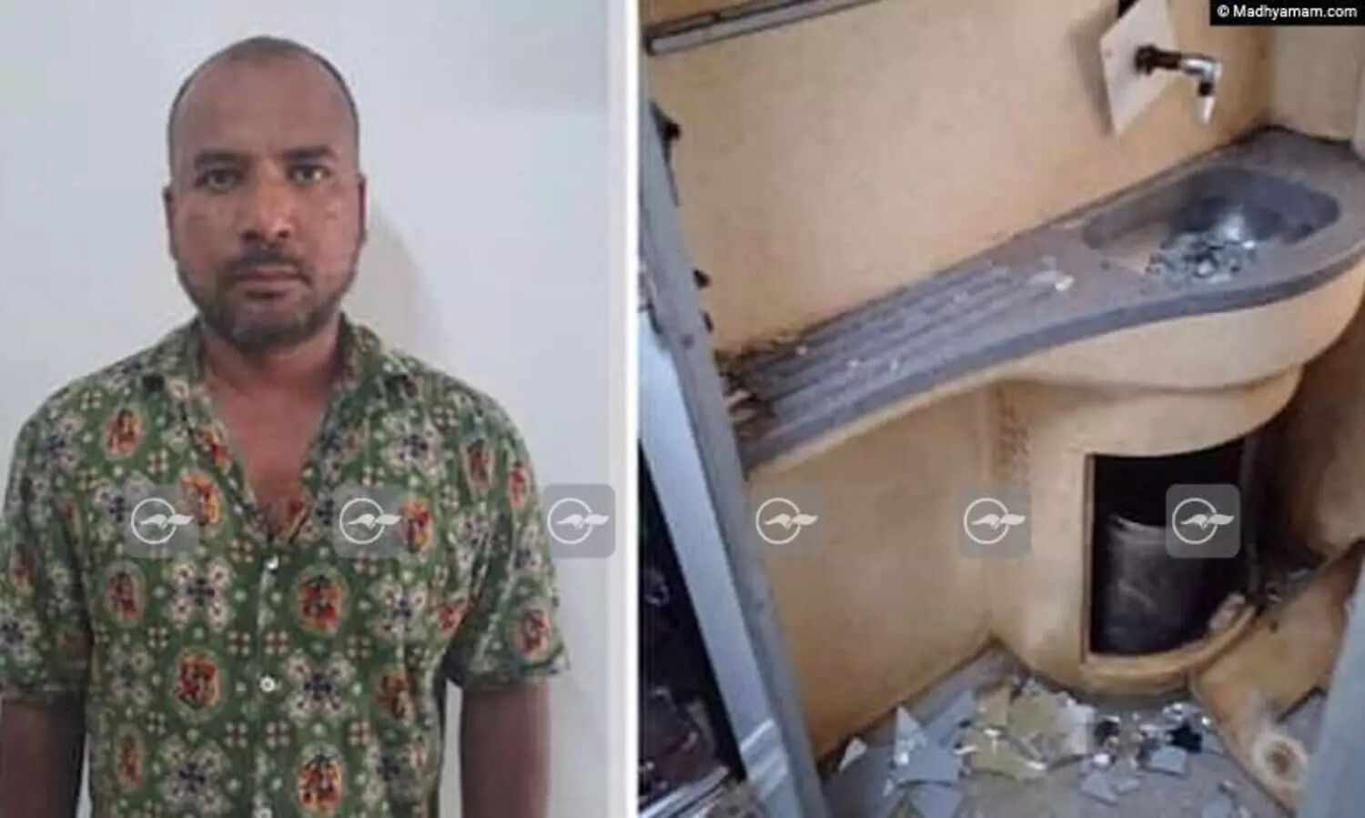 ട്രെയിനിൽ യുവാവിന്റെ പരാക്രമം; ശുചിമുറി അടിച്ചുതകർത്തു