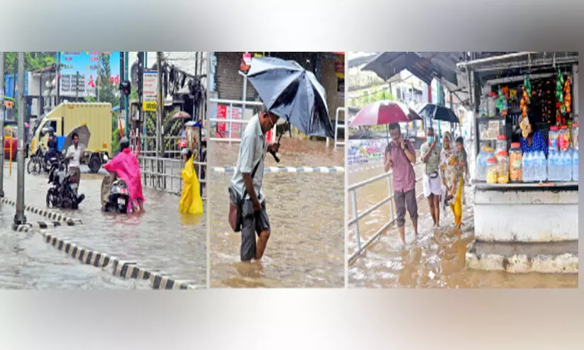 ഓരോ മഴയിലും മാവൂർ റോഡിൽ മാലിന്യപ്രളയം
