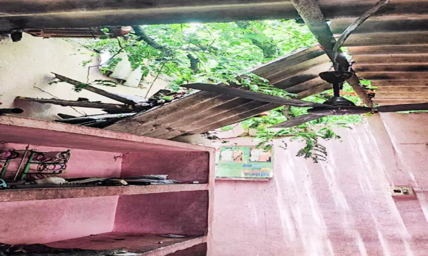 മരംവീണ്​ വീട് തകർന്നു