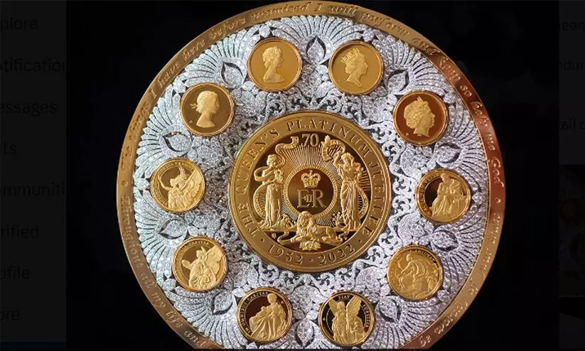 6400 വജ്രങ്ങള്‍, 4 കിലോ സ്വര്‍ണം; എലിസബത്ത് രാജ്ഞിയുടെ ഓര്‍മയ്ക്കായി 192 കോടി രൂപ ചെലവ്