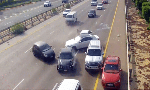 അ​ശ്ര​ദ്ധ​മാ​യ ഡ്രൈ​വി​ങ്;    അ​പ​ക​ട ദൃ​ശ്യം    പ​ങ്കു​വെ​ച്ച് പൊ​ലീ​സ്