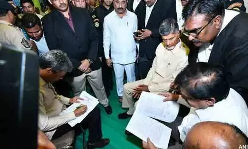Day after arrest, TDP Chief Chandrababu Naidu produced in vijaywada court