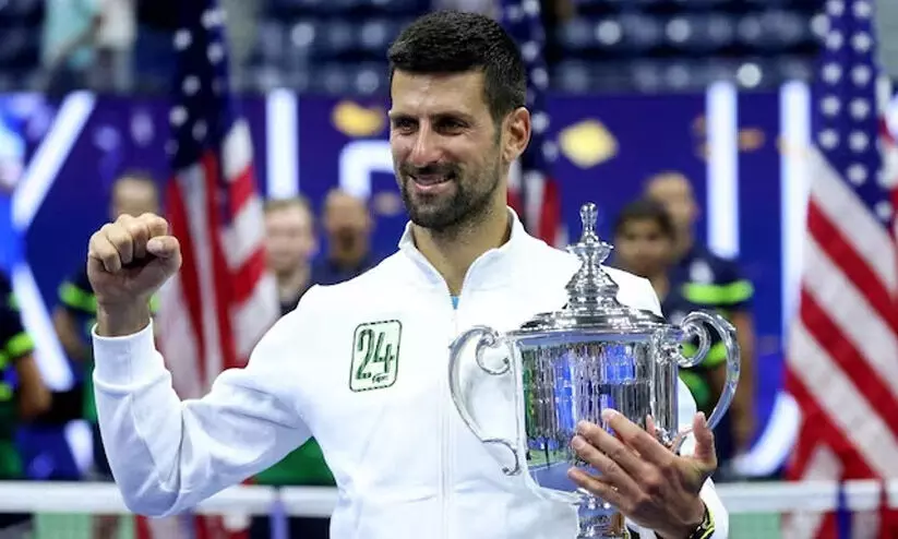 ദ്യോകോവിച് യു.എസ് ഓപ്പൺ ചാമ്പ്യൻ; 24ാം ഗ്രാൻഡ് സ്ലാം കിരീടം; സെർബിയൻ താരത്തിന് റെക്കോഡ് ദ്യോകോവിച് യു.എസ് ഓപ്പൺ ചാമ്പ്യൻ; 24ാം ഗ്രാൻഡ് സ്ലാം കിരീടം; സെർബിയൻ താരത്തിന് റെക്കോഡ്