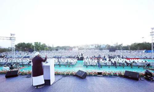 എ​സ്.​എ​സ്.​എ​ഫ് സം​വി​ധാ​ൻ യാ​ത്ര​ക്ക് ഉ​ജ്ജ്വ​ല സ​മാ​പ​നം