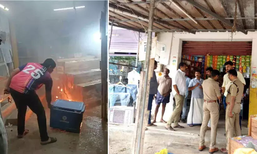 വാളിക്കോട് ബേക്കറിയിൽ ബോംബേറ്; ഒരാൾ കസ്റ്റഡിയിൽ