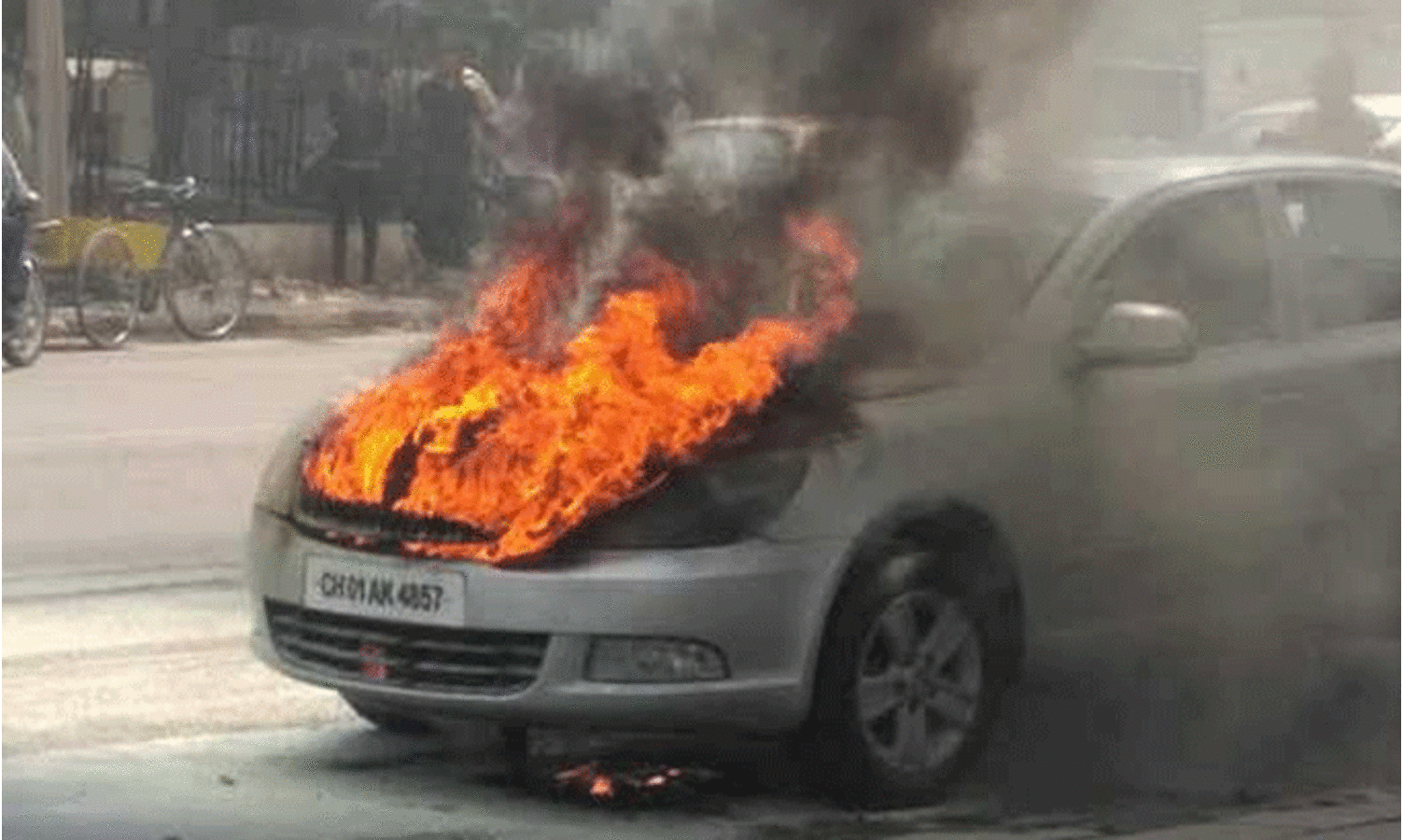 car fire