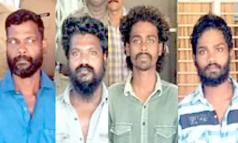 മോഷണക്കേസിൽ നാലുപേർ അറസ്റ്റിൽ മോഷണക്കേസിൽ നാലുപേർ അറസ്റ്റിൽ