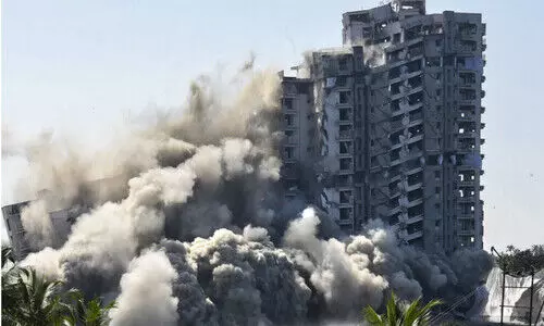 മ​ര​ട്​ ഫ്ലാ​റ്റ്​ പൊ​ളി​ച്ച​തി​ന്‍റെ അ​വ​ശി​ഷ്ടം കാ​ണാ​നി​ല്ല!