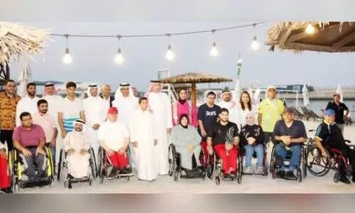 വാ​ട്ട​ർ ഗാ​ർ​ഡ​ൻ സി​റ്റി​യി​ൽ പ്ര​ത്യേ​ക ന​ട​പ്പാ​ത ഉ​ദ്​​ഘാ​ട​നം ചെ​യ്​​തു