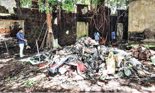 പാ​ണ്ടി​ക​ശാ​ല​യി​ലെ മാ​ലി​ന്യം ന​ഗ​ര​സ​ഭ​യു​ടെ നേ​തൃ​ത്വ​ത്തി​ൽ നീ​ക്കു​ന്നു