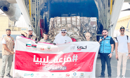 ലിബിയയിലെ ചുഴലിക്കാറ്റ്; ദുരിതാശ്വാസ സാമഗ്രികളുമായി മൂന്നാമത്തെ വിമാനം അയച്ചു