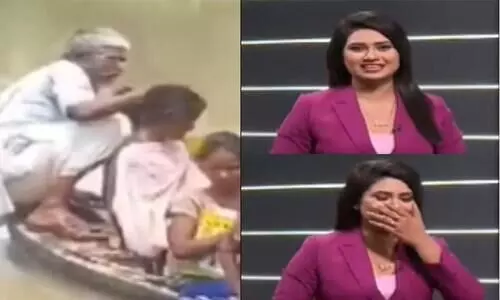 ദുരന്ത വാർത്ത വായിക്കുന്നതിനിടെ പൊട്ടിച്ചിരിച്ച്​ അവതാരക; വിഡിയോ വൈറൽ