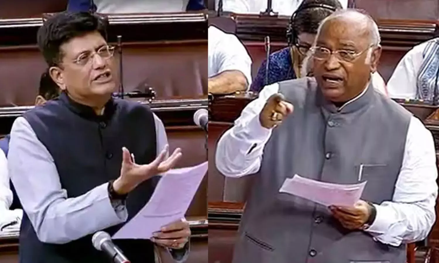 Piyush Goyal and Mallikarjun Kharge slams each other over g-20 logo