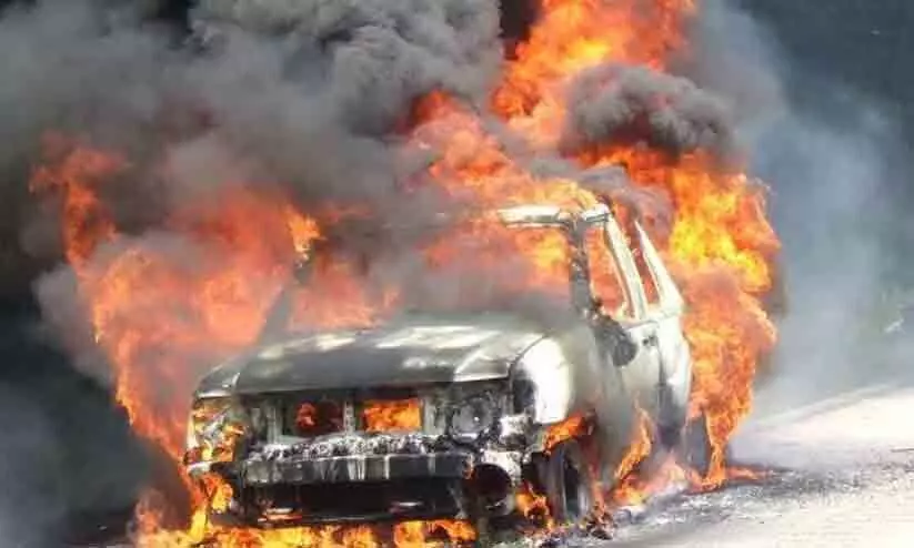 vehicles catching fire
