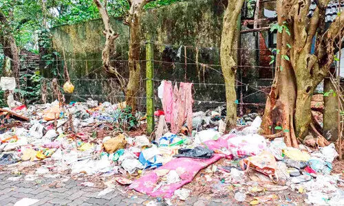 മാലിന്യം നിറഞ്ഞ് മെട്രോ സിറ്റി പ്രദേശം