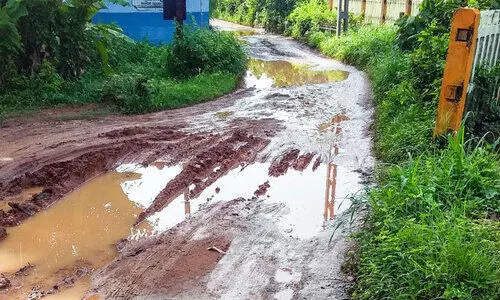 road damaged
