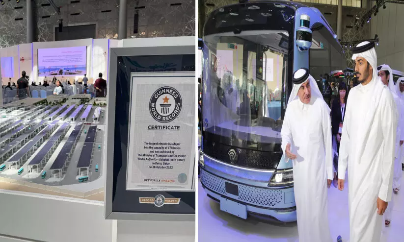 ഖത്തർ നിരത്ത് കീഴടക്കി ഇ-ബസുകൾ ഖത്തർ നിരത്ത് കീഴടക്കി ഇ-ബസുകൾ