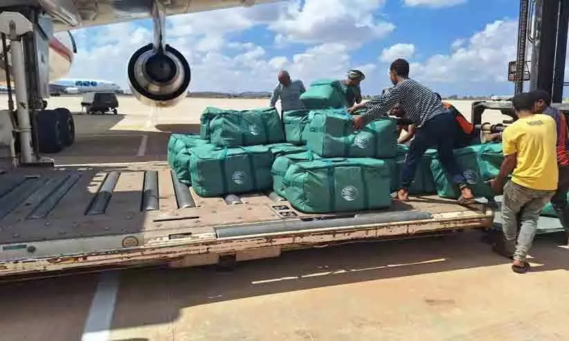 പ്രളയബാധിതർക്ക്​ സഹായവുമായി സൗദിയുടെ നാലാം വിമാനവും ലിബിയയിൽ