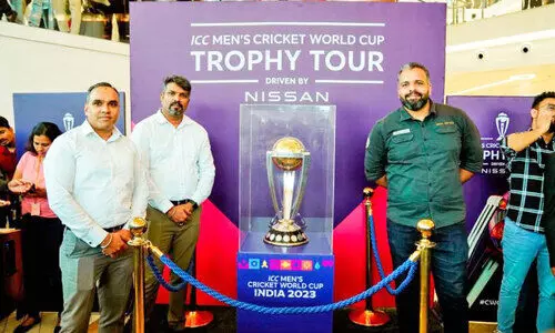 ഐ.​സി.​സി ലോ​ക​ക​പ്പ് ട്രോ​ഫി ബം​ഗ​ളൂ​രു​വി​ൽ