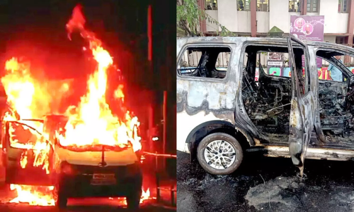vehicle burnt