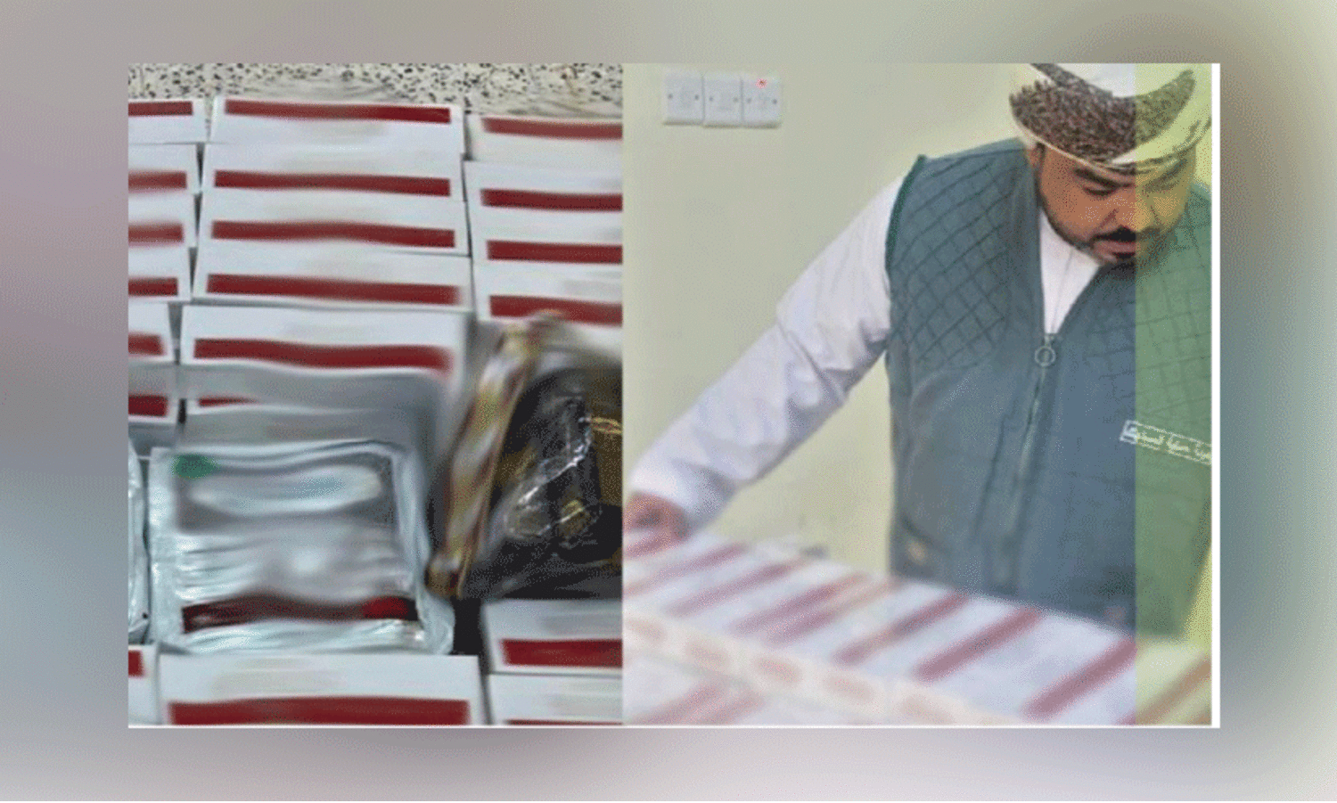 പി​ടി​കൂ​ടി​യ നി​രോ​ധി​ത  പു​ക​യി​ല ഉ​ൽ​പ​ന്ന​ങ്ങ​ൾ