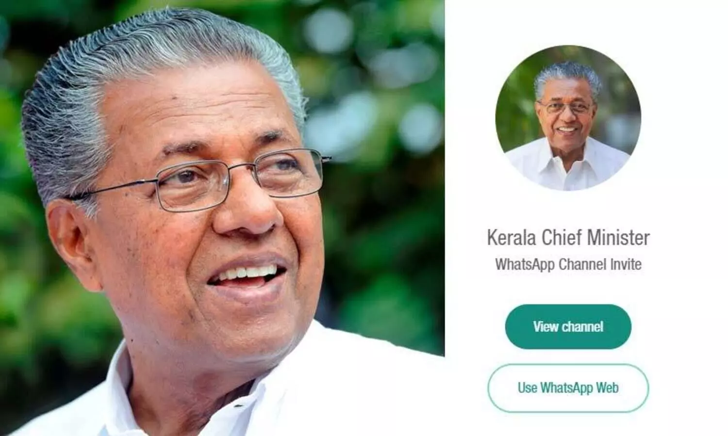 Chief Minister Pinarayi Vijayan, WhatsApp channel
