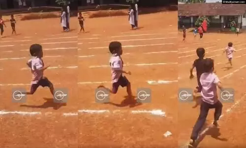 student, run, viral video