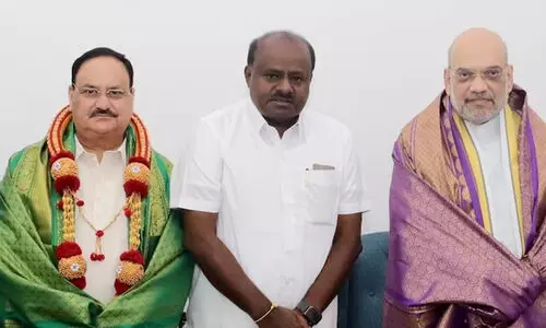 ജെ.ഡി.എസ് എൻ.ഡി.എയിൽ ചേർന്നു; കുമാരസ്വാമി അമിത് ഷായുമായും നദ്ദയുമായും കൂടിക്കാഴ്ച നടത്തി