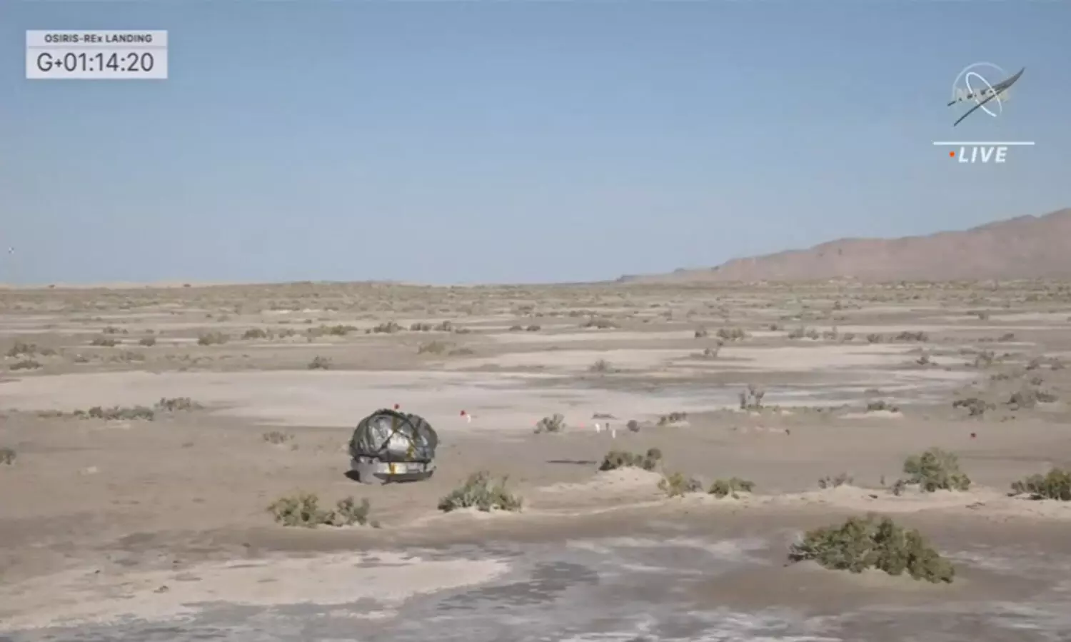 ഒസിരിസ് റെക്സ് ഭൂമിയിൽ തിരിച്ചെത്തി; ഛിന്നഗ്രഹത്തിൽനിന്നുള്ള കല്ലുകളുമായി