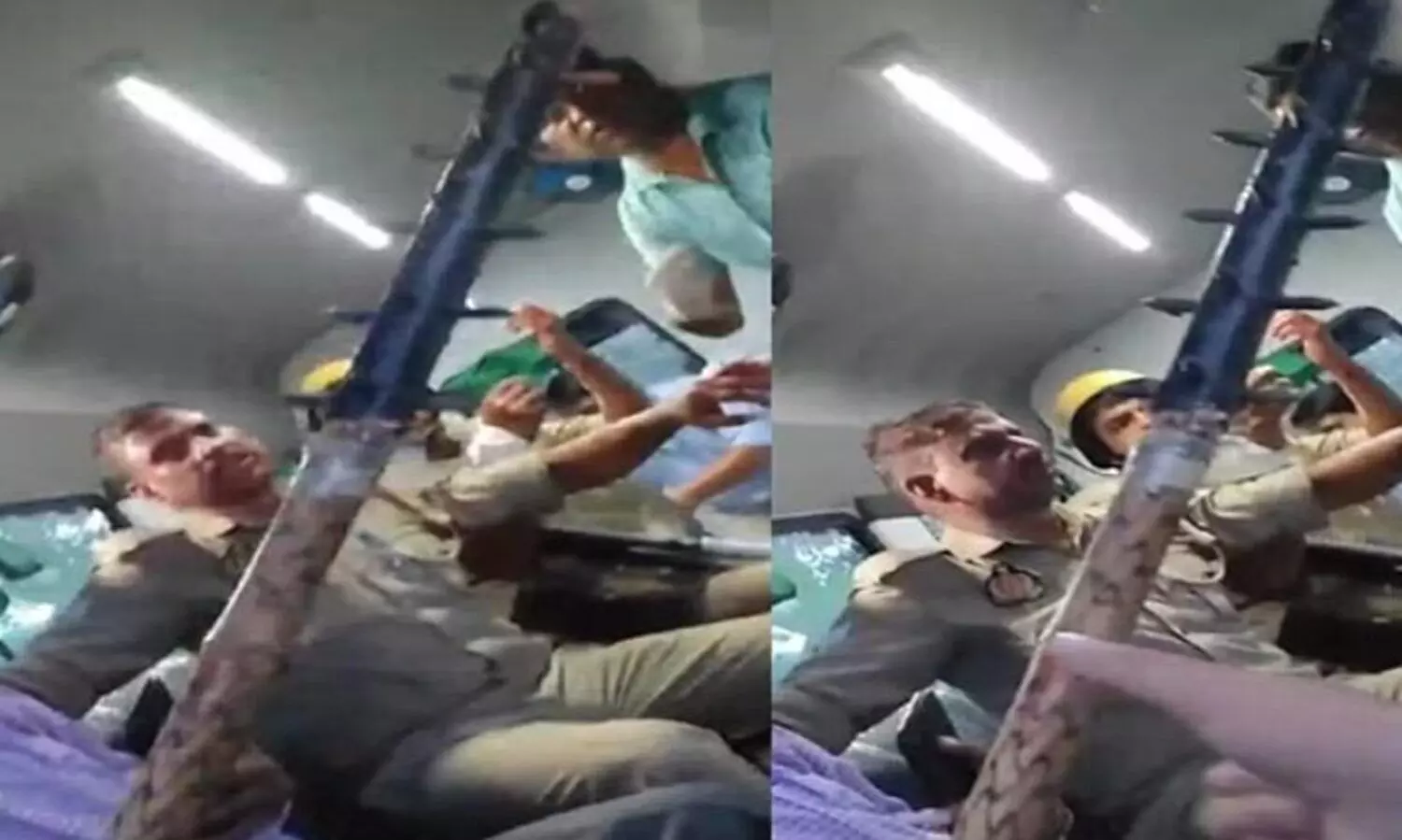 ബുൾഡോസറുമായെത്തിയ ​യു.പി പൊലീസിനെ ആശ്രമം അനുയായികൾ പൊതിരെ തല്ലി; ഏറ്റുമുട്ടലിൽ 30ഓളം പേർക്ക് പരിക്ക്