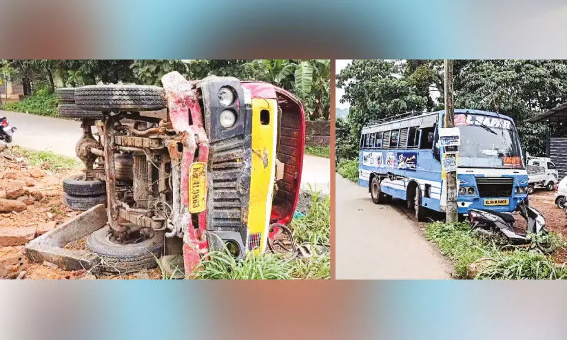 lorry- bus collision,