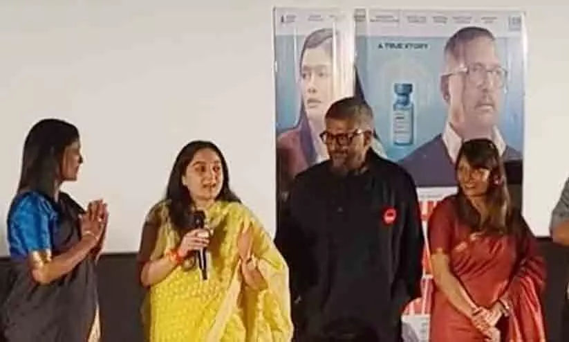 Nupur Sharma promotes the vaccine war in Delhi in first Public appearance since suspension from BJP