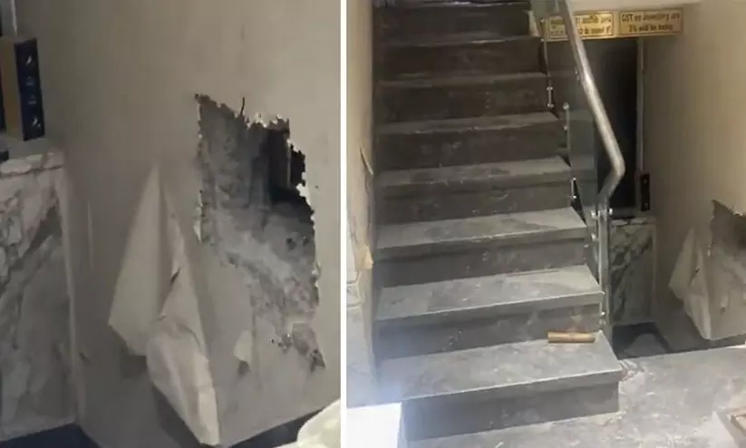 ജ്വല്ലറിയുടെ ഭിത്തി തുരന്ന് 25 കോടിയുടെ ആഭരണങ്ങൾ കവർന്നു ജ്വല്ലറിയുടെ ഭിത്തി തുരന്ന് 25 കോടിയുടെ ആഭരണങ്ങൾ കവർന്നു