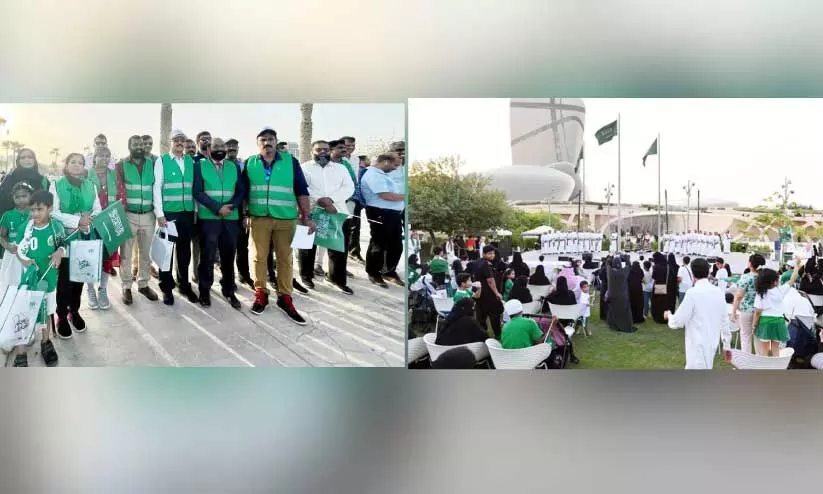 ദേശീയദിനാഘോഷം തുടരുന്നു; ഹരിതാഭയിൽ മുങ്ങി ദമ്മാം ദേശീയദിനാഘോഷം തുടരുന്നു; ഹരിതാഭയിൽ മുങ്ങി ദമ്മാം