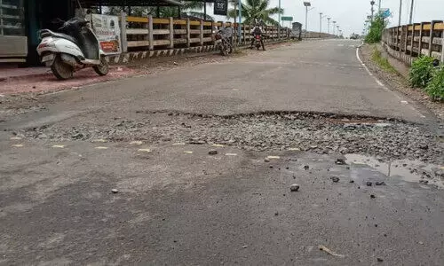 road damaged