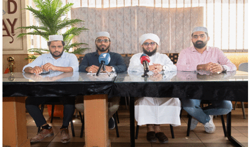 രി​സാ​ല സ്റ്റ​ഡി സ​ര്‍ക്കി​ള്‍ ഒ​മാ​ന്‍ ഭാ​ര​വാ​ഹി​ക​ൾ വാ​ർ​ത്ത​സ​മ്മേ​ള​ന​ത്തി​ൽ സം​സാ​രി​ക്കു​ന്നു