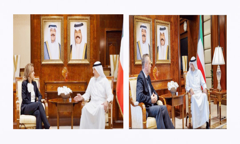 വി​ദേ​ശ​കാ​ര്യ​മ​ന്ത്രി ഫ്ര​ഞ്ച് അം​ബാ​സ​ഡ​ർ ക്ലെ​യ്റേ ലെ ​ഫ്ല​ച്ചർ, റ‍ഷ്യ​ൻ അം​ബാ​സ​ഡ​ർ വ്ലാ​ദി​മ​ർ സെ​ഹ​ൽ​റ്റ് എന്നിവരുമായി കൂടിക്കാഴ്ച നടത്തിയപ്പോൾ​