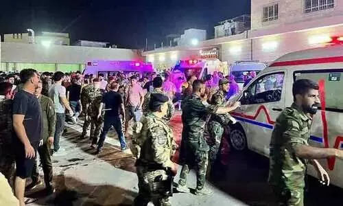 വിവാഹാഘോഷത്തിനിടെ പടക്കം പൊട്ടിച്ചു; ഹാളിന് തീപിടിച്ച് 113 പേർക്ക് ദാരുണാന്ത്യം