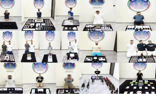 മ​യ​ക്കു​മ​രു​ന്നും ആ​യു​ധ​ങ്ങ​ളു​മാ​യി 21 പേ​ർ പി​ടി​യി​ൽ