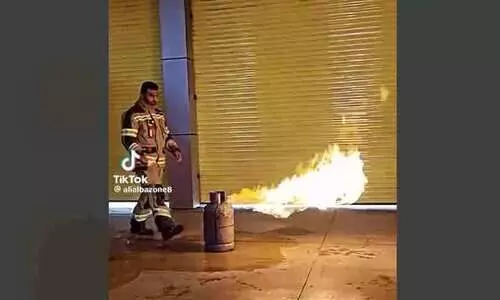 gas cylinder fire