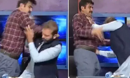ടെലിവിഷൻ സംവാദത്തിനിടെ നേതാക്കൾ തമ്മിൽ പൊരിഞ്ഞ അടി; വിഡിയോ ഏറ്റെടുത്ത് സമൂഹ മാധ്യമങ്ങൾ -Video