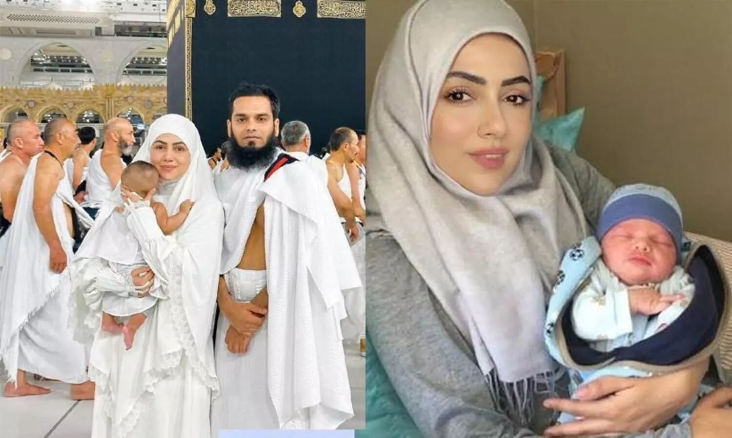 കൈക്കുഞ്ഞുമായി ഉംറ ചെയ്ത്​ സന ഖാൻ; ‘എനിക്ക്​ എല്ലാം നേടിത്തന്ന സ്ഥലം’