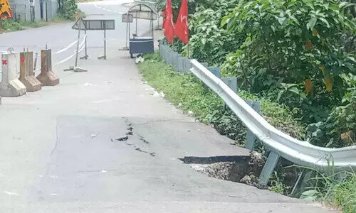 road collapsed