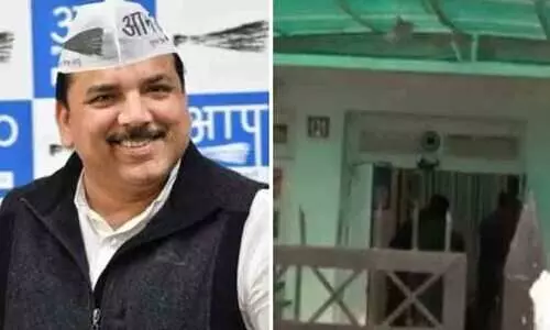 മോദിക്കും അദാനിക്കുമെതിരെ നിരന്തരം ചോദ്യങ്ങൾ ചോദിക്കുന്നതിനാലാണ് സഞ്ജയ് സിങിന്‍റെ വീട്ടിൽ ഇ.ഡി റെയ്ഡ് നടത്തിയത് - ആം ആദ്മി പാർട്ടി