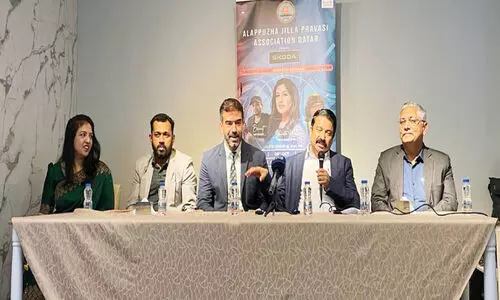 The Organizer of Tunes In Dunes Swetha Menon Live Show Attending the press conference