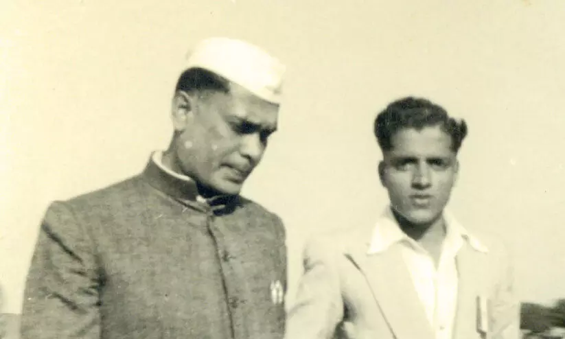 ജയപ്രകാശ് നാരായണനൊപ്പം എം.എസ്. സ്വാമിനാഥൻ (1947) 